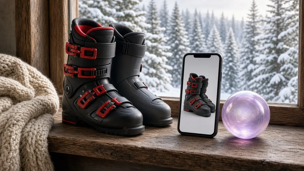 Illustration : vendre des bottes de ski avec Muse