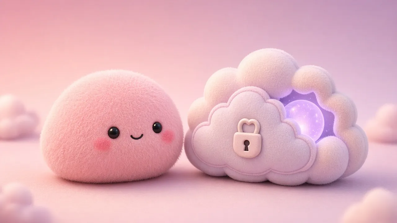 Illustration : un coffre dans un nuage, pour la confidentialité Muse